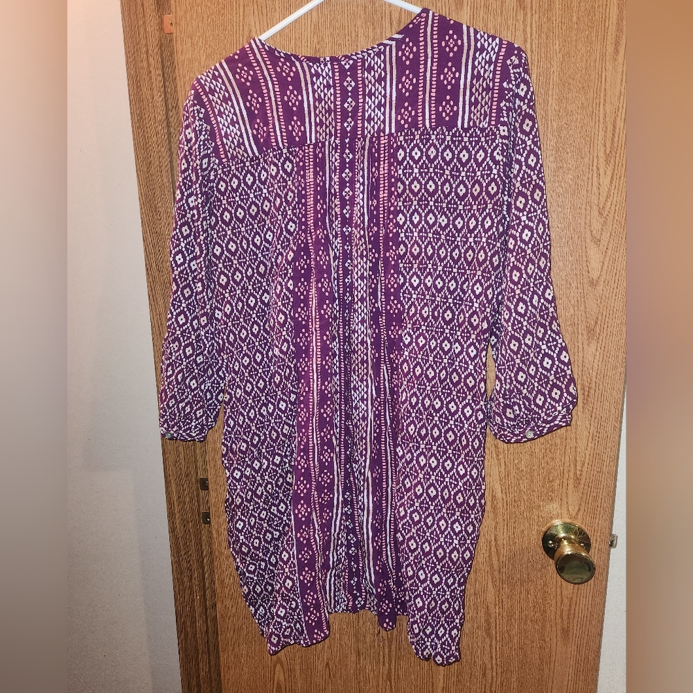 💓 3/$15 Sonoma Size Large 1/2 Sleeve Mini Dress - Picture 8 of 10